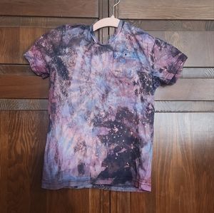 Upcycled reverse due tie dye kids tee shirt